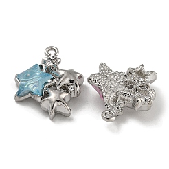 Rack Plating Alloy Rhinestone Pendants&nbsp;PALLOY-F312-04P