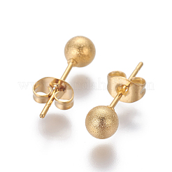 304 Stainless Steel Ear Studs&nbsp;EJEW-G253-5mm-G