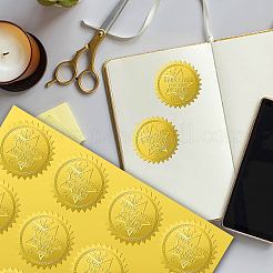 34 Sheets Self Adhesive Gold Foil Embossed Stickers&nbsp;DIY-WH0509-072