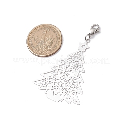 Christmas Tree 201 Stainless Steel Pendant Decorations&nbsp;HJEW-JM02866