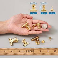 Iron Clips and Round Head Drawing Pins&nbsp;AJEW-TA0001-14G