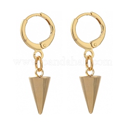 Brass Huggie Hoop Earring&nbsp;EJEW-JE04248-02