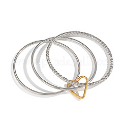 304 Stainless Steel Three-layer Bangles&nbsp;RT3191