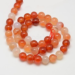 Natural Carnelian Beads Strands&nbsp;G-N0006-8mm-17