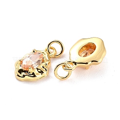 Brass Micro Pave Cubic Zirconia Pendant&nbsp;LS-ZIRC-P089-19G-A