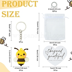 DIY Bees Keychain Making Kits&nbsp;DIY-YW0012-49