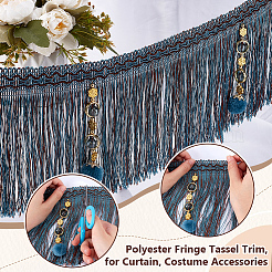 4M Polyester Fringe Tassel Trim&nbsp;DIY-OC0013-37B