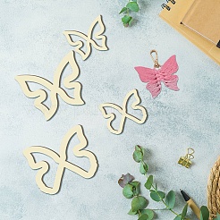 6Pcs 3 Style Wood Hoop Rings Macrame for DIY Craft Making&nbsp;DIY-WH0545-002