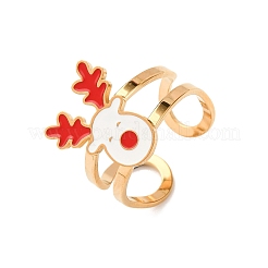 304 Stainless Steel with Enamel Cuff Rings for Women&nbsp;LS-RJEW-Z116-01G-04