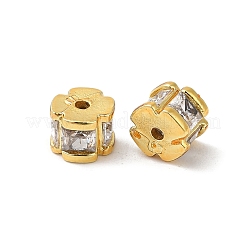 Rack Plating Brass Cubic Zirconia Beads&nbsp;KK-K273-14G