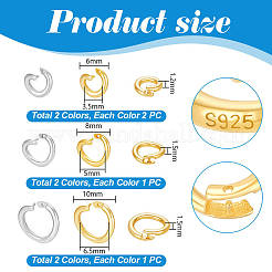 925 Sterling Silver Twister Clasps&nbsp;STER-PH0004-61