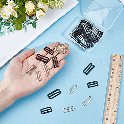 40Pcs 4 Styles Alloy Underwear Strap Adjustment Buckles&nbsp;FIND-GF0009-51