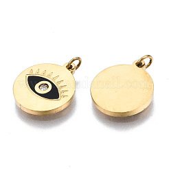 316 Surgical Stainless Steel Enamel Charms&nbsp;X-STAS-S116-381A-G