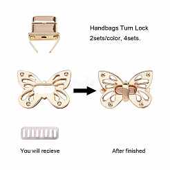 Zinc Alloy Bag Twist Lock Accessories&nbsp;PH-PALLOY-G233-02