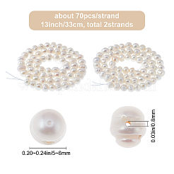 2 Strands Grade B Natural Cultured Freshwater Pearl Beads Strands&nbsp;PEAR-BBC0001-06