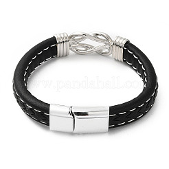 Word Love You Forever Stainless Steel Interlocking Knot Link Bracelet&nbsp;JB753A