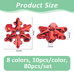 80Pcs 8 Colors Electroplate Opaque Acrylic Beads&nbsp;OACR-FH0001-060