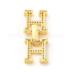 Rack Plating Brass Micro Pave Clear Cubic Zirconia Fold Over Clasps&nbsp;KK-H447-16G