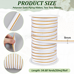 Polyester Satin Piping Ribbon&nbsp;OCOR-WH0091-32B