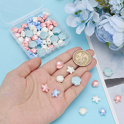 60Pcs 6 Colors Glazed Porcelain Beads&nbsp;PORC-HY0001-13