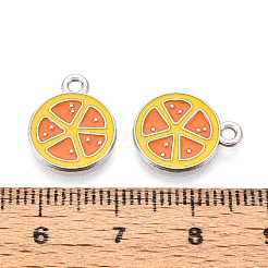 Fruit Alloy Enamel Charms&nbsp;PALLOY-S058-01P-09