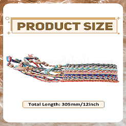 12Pcs 12 Colors Adjustable Cotton Cord Braided Bracelet Sets&nbsp;BJEW-LP0002-40