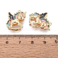 Brass Enamel Pendants&nbsp;KK-Q074-21G