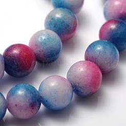 Dyed Natural White Jade Beads Strands&nbsp;JB6mm-M