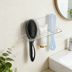 3-Slot Multi-Purpose Acrylic Comb Organizer Wall-Mounted Bathroom Storage Shelf&nbsp;ODIS-WH0030-334A