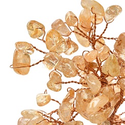 Christmas Natural Yellow Quartz Chips Tree Decorations&nbsp;DJEW-K028-02C