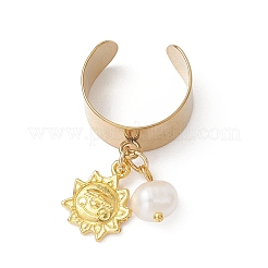 304 Stainless Steel and Alloy Pendants Cuff Rings for Women&nbsp;RJEW-JR00987