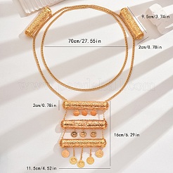 Vintage Brass Long Column Coin Tassel Pendant Shoulder Body Chains for Women&nbsp;SC1871