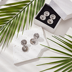 2 Pairs Geometric Spiral Flat Round Brass Dangle Stud Earrings&nbsp;EJEW-UN0002-72P