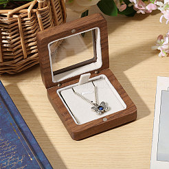 Wood Badge Storage Boxes with Visible Window and Magnetic Lid&nbsp;CON-WH0107-101A