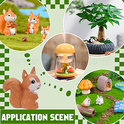 50Pcs Resin Squirrel Display Decorations&nbsp;DJEW-ME0001-04