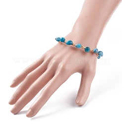 Natural Apatite Braided Beaded Bracelet&nbsp;BJEW-JB07997-07