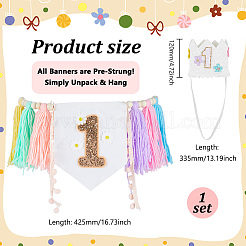 Polyester Braided Tassel Banners&nbsp;HJEW-WH0039-48C