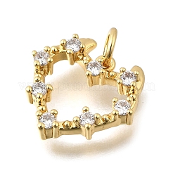 Brass Micro Pave Cubic Zirconia Pendants&nbsp;KK-U072-01A-G