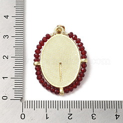 Brass Pave Shell Pendants&nbsp;KK-I708-01D-G