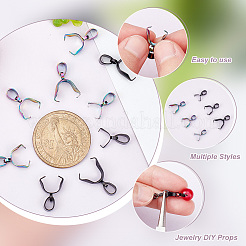 48Pcs 6 Style 304 Stainless Steel Ice Pick Pinch Bails&nbsp;FIND-PH0009-76