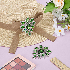 2Pcs Glass Rhinestone Cabochons&nbsp;RGLA-FG0001-28S-04