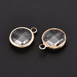Brass Glass Pendants&nbsp;GLAA-T027-07