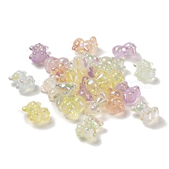 UV Plating Luminous Rainbow Iridescent Acrylic Beads&nbsp;LACR-R001-01A