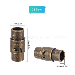 32Sets Brass Locking Tube Magnetic Clasps&nbsp;KK-SC0001-99