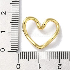 Rack Plated Brass Heart Links&nbsp;KK-Z039-33G