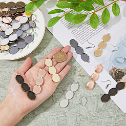 DIY Blank Oval Earring Making Kit&nbsp;DIY-DC0002-07