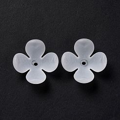 Frosted Acrylic Bead Caps&nbsp;OACR-G014-01
