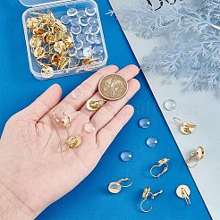 DIY Flat Round Blank Dome Earring Making Kit&nbsp;DIY-UN0003-78