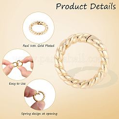 6Pcs Brass Spring Gate Clasps&nbsp;FIND-SC0020-67A