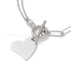 Heart 304 Stainless Steel Charm Bracelets&nbsp;BJEW-JB13110